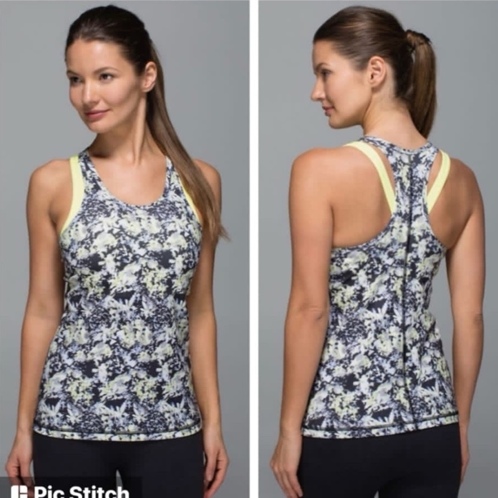 Lululemon Athletica Floral Print Women’s Tank Top Size 10